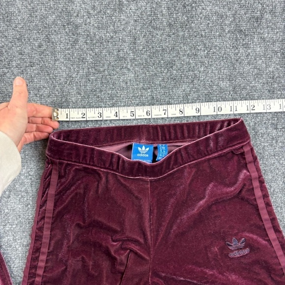 ADIDAS Women’s Maroon/Purple Velvet Vibes Leggings 3 stripes size: Small - Picture 6 of 8